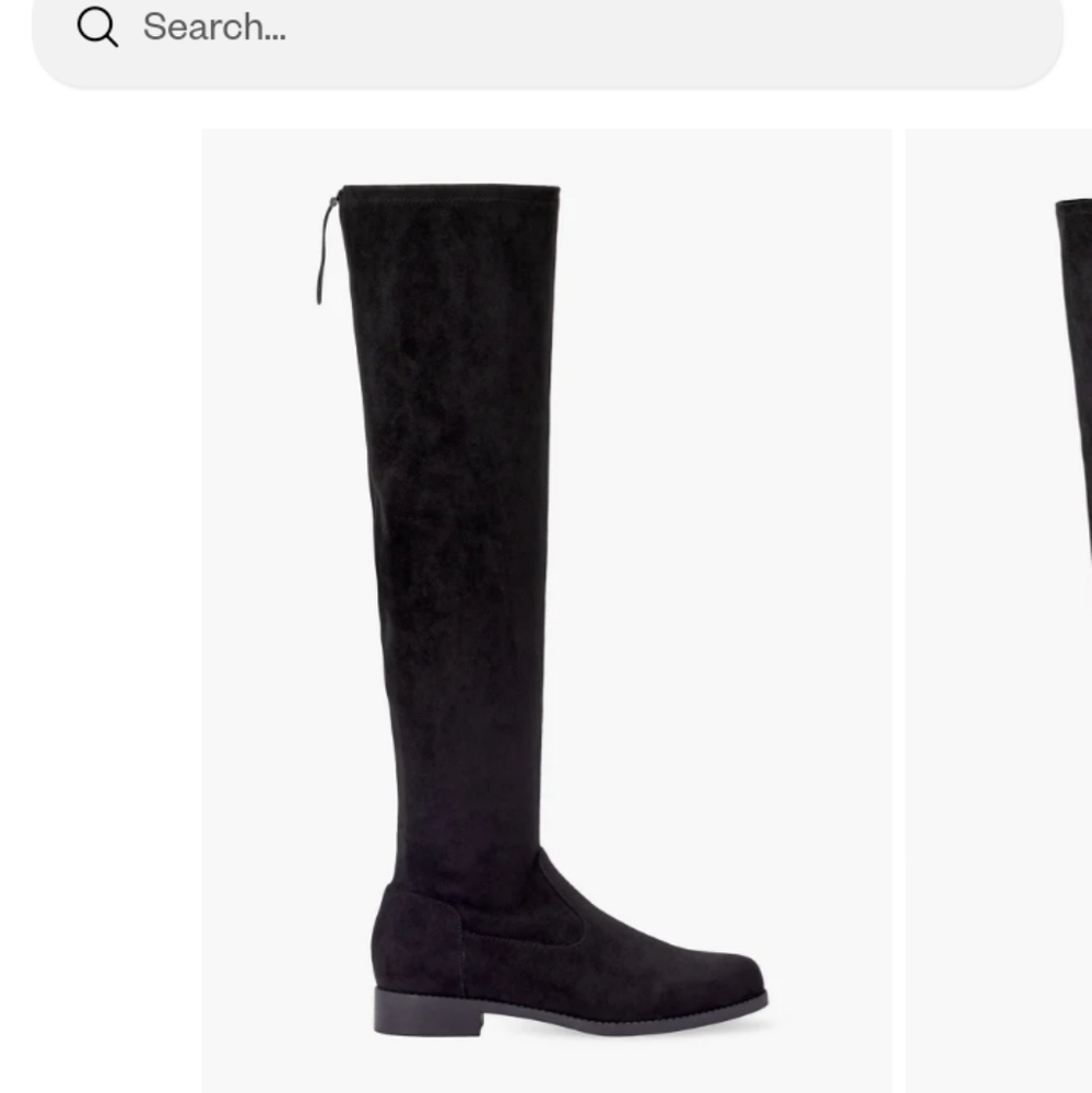 BNWT.. Over the knee, women's black "JustFab" thigh high boots.Size 9.5